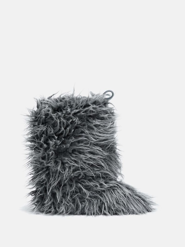 MOON BOOT Faux-Fur Icon Covers Schneestiefel Damen Grau | Schweiz DVP-798506