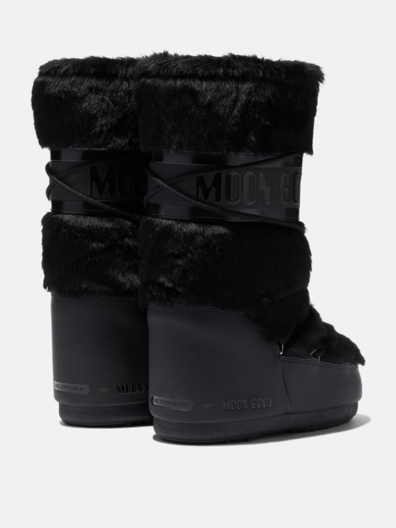 MOON BOOT ICON FAUX-FUR Skistiefel Damen Schwarz | Schweiz JWR-046823