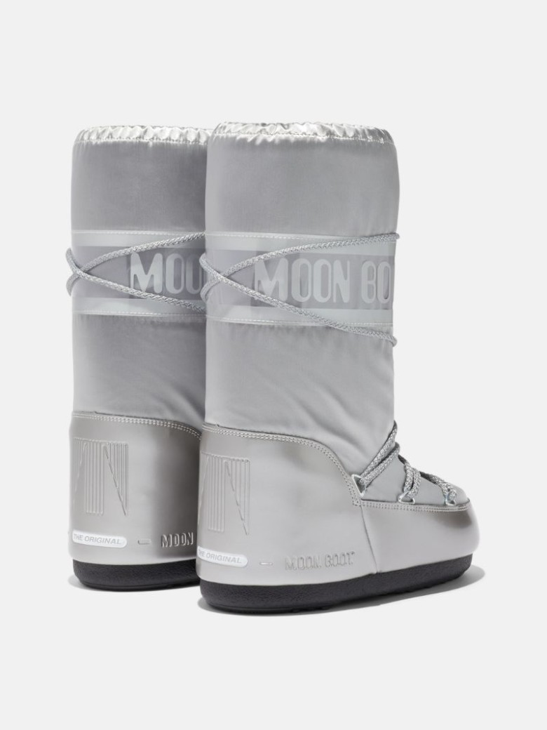 MOON BOOT ICON GLANCE SATIN Schneestiefel Kinder Silber | Schweiz FVO-803741