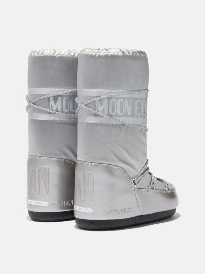 MOON BOOT ICON GLANCE SATIN Schneestiefel Damen Grau | Schweiz XKM-416590