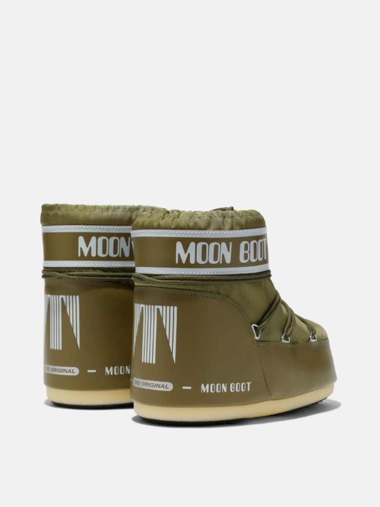 MOON BOOT ICON LOW NYLON Nylon Stiefel Damen Grün Khaki | Schweiz PRF-257861