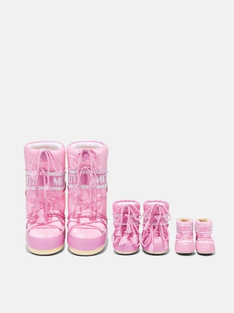 MOON BOOT ICON MINI NYLON Schneestiefel Kinder Rosa | Schweiz IGX-139257