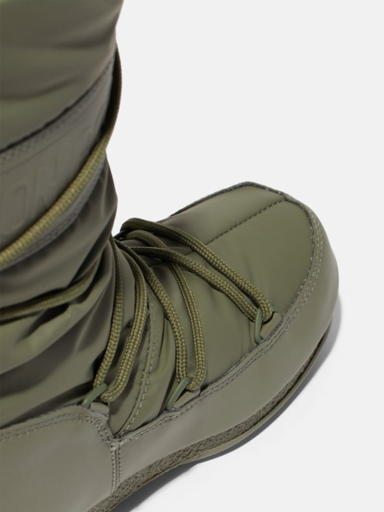 MOON BOOT PROTECHT HI-TOP RUBBER Gummistiefel Damen Grün Khaki | Schweiz WQN-468210