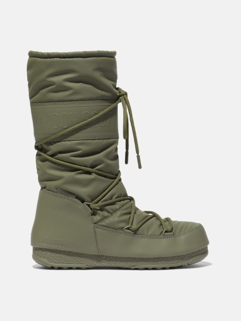 MOON BOOT PROTECHT HI-TOP RUBBER Gummistiefel Damen Grün Khaki | Schweiz WQN-468210