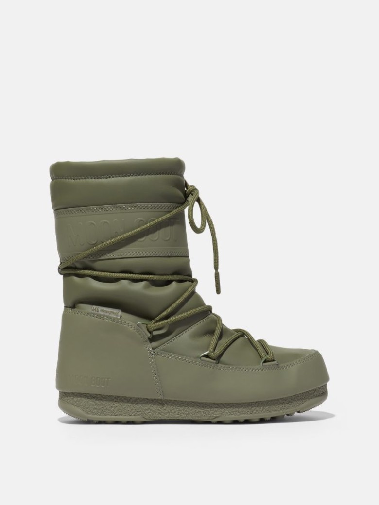 MOON BOOT PROTECHT MID RUBBER Gummistiefel Damen Grün Khaki | Schweiz HFB-803725