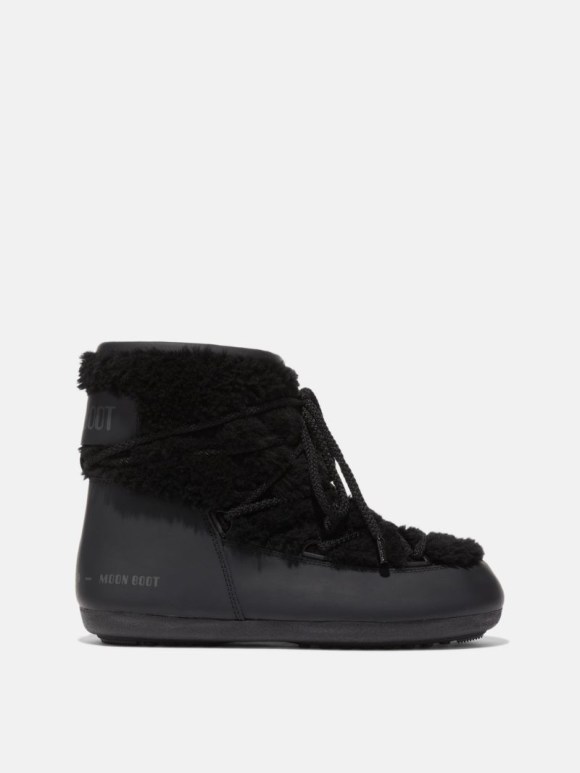 MOON BOOT LAB69 DARK SIDE LOW SHEARLING Schneestiefel Damen Schwarz | Schweiz MDK-836750